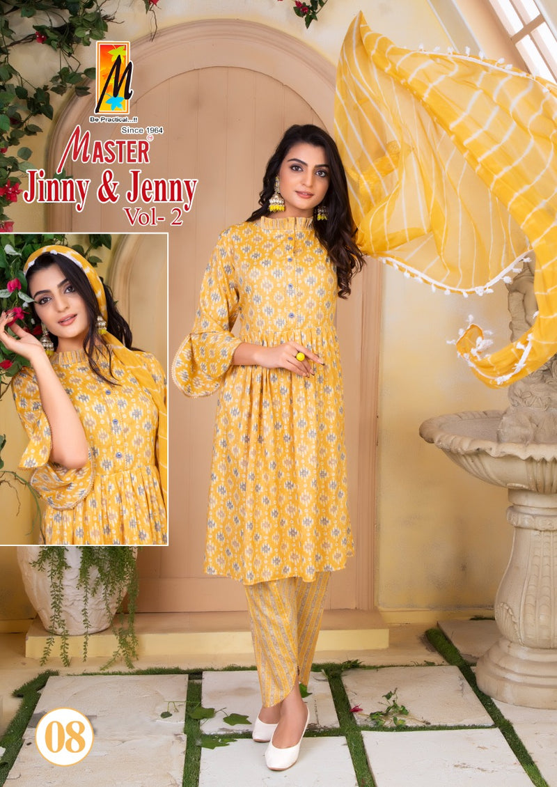 Master Jinny Jenny Vol 2 Rayon With Heavy Embroidery Work Stylish Designer Casual Look Kurti