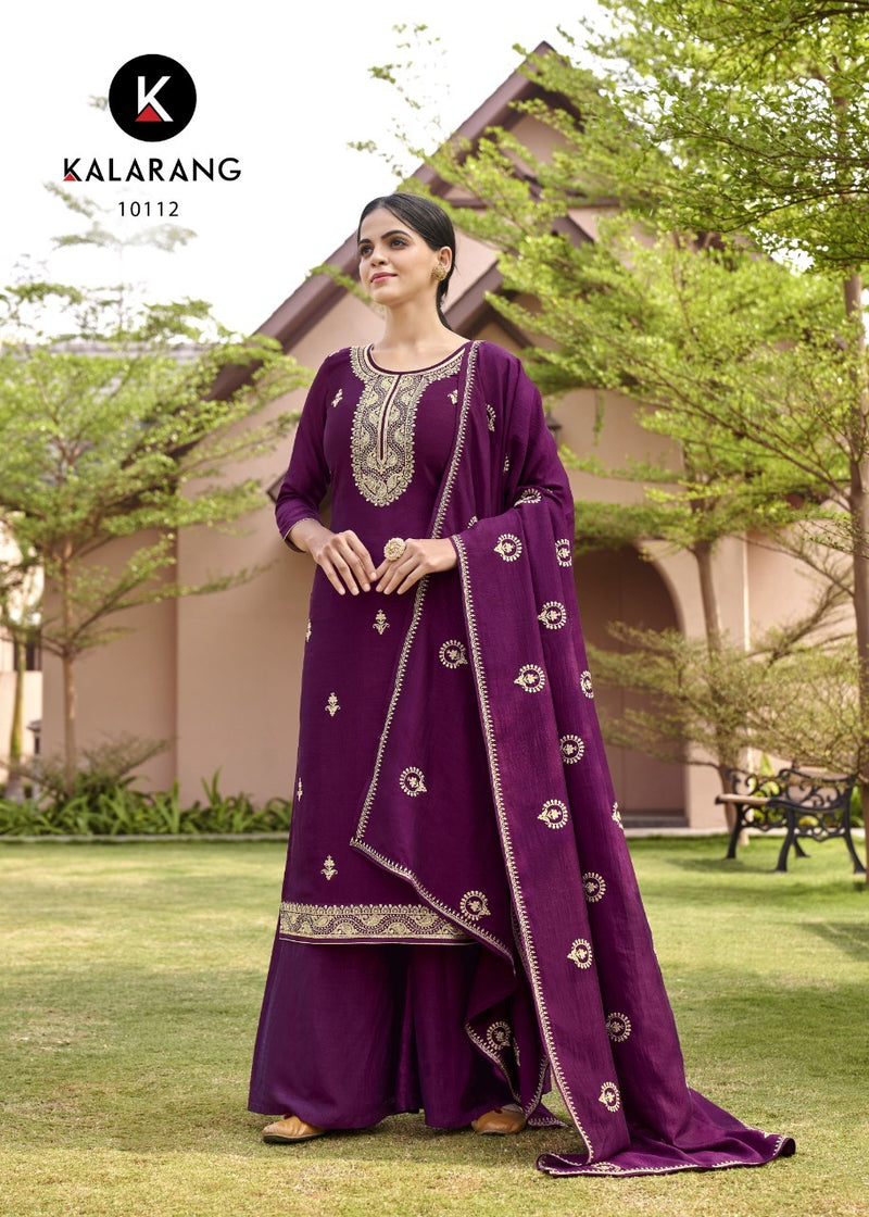 Kalarang Jiya Silk With Heavy Beautiful Work Stylish Designer Festive Wear Fancy Salwar Suit