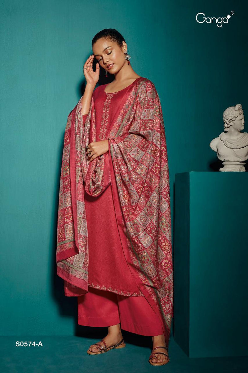 Ganga Jorah Pure Cotton With Heavy Embroidery Work Stylish Designer Festive Wear Casual Look Salwar Suit