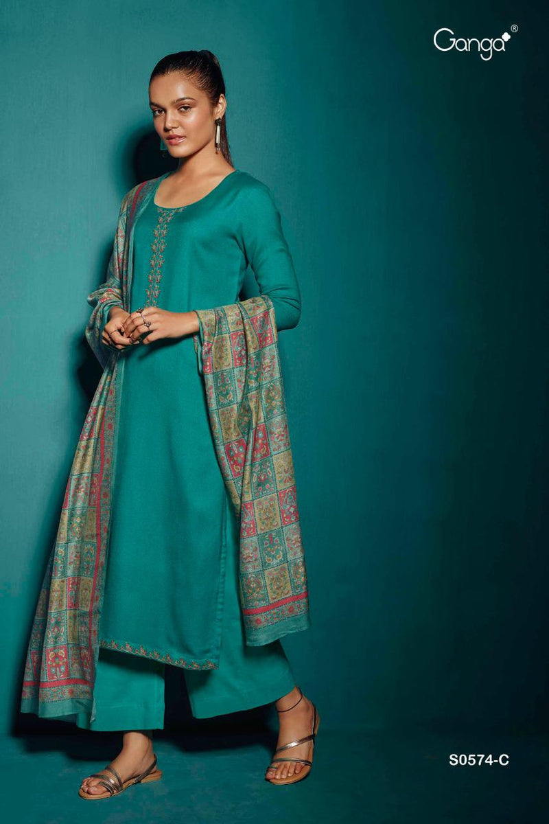 Ganga Jorah Pure Cotton With Heavy Embroidery Work Stylish Designer Festive Wear Casual Look Salwar Suit