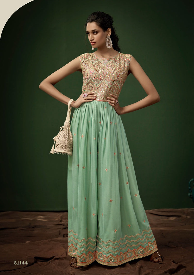 Fiona Jump Dno 51141 To 51144 Georgette With Heavy Embroidery Work Stylish Designer Party wear Kurti
