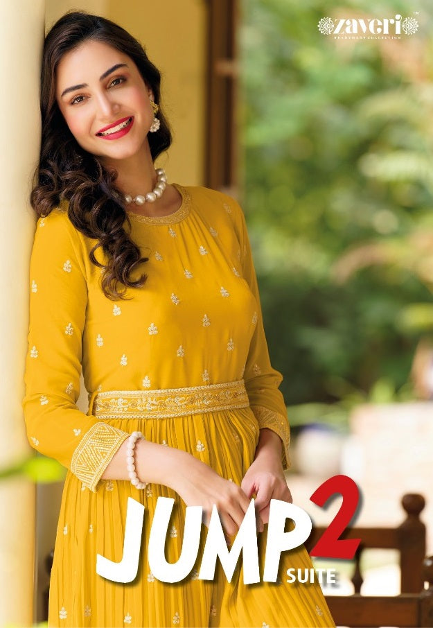 Zaveri Woman Jumpsuit Vol 2 Georgette With Heavy Embroidery work Stylish Designer Fancy Kurti