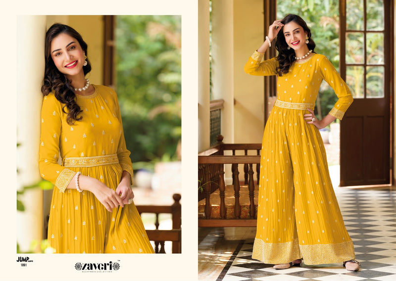 Zaveri Woman Jumpsuit Vol 2 Georgette With Heavy Embroidery work Stylish Designer Fancy Kurti