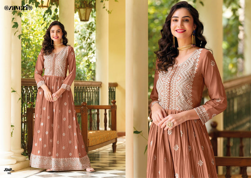 Zaveri Woman Jumpsuit Vol 2 Georgette With Heavy Embroidery work Stylish Designer Fancy Kurti