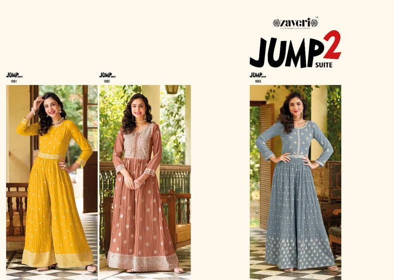 Zaveri Woman Jumpsuit Vol 2 Georgette With Heavy Embroidery work Stylish Designer Fancy Kurti