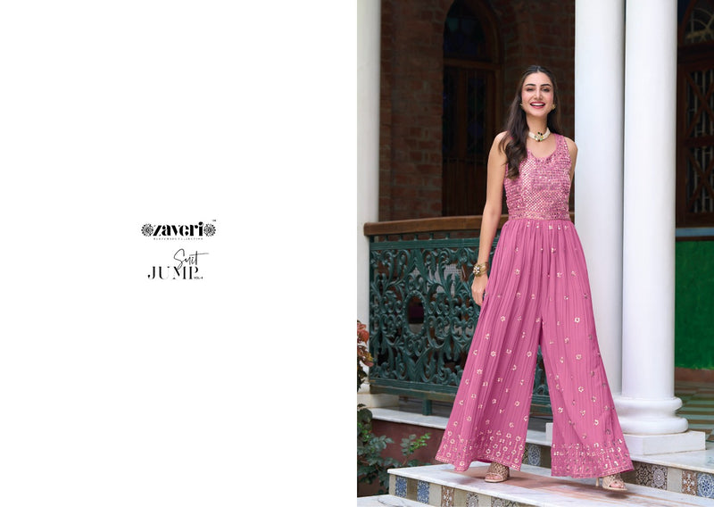 Zaveri Women Jumpsuit Vol 4 Georgette With Beautiful Work Stylish Designer Fancy Long Kurti