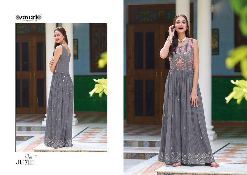 Zaveri Women Jumpsuit Vol 4 Georgette With Beautiful Work Stylish Designer Fancy Long Kurti