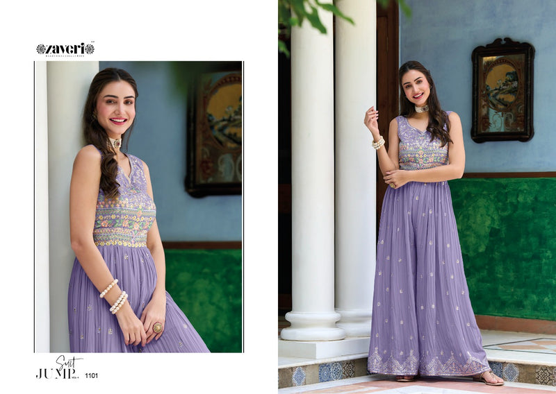 Zaveri Women Jumpsuit Vol 4 Georgette With Beautiful Work Stylish Designer Fancy Long Kurti