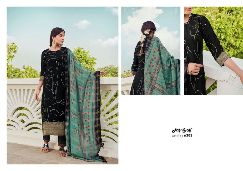 Jay Vijay Amity Moga Silk Fency designer salwar Kameez