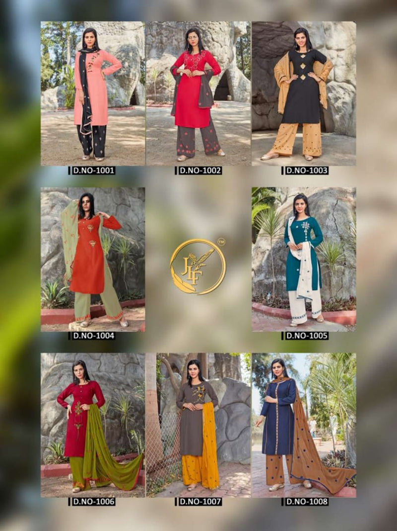 Jlf Fashion Gulzar Vol 3 Rayon Fancy Embroidery Work Kurti