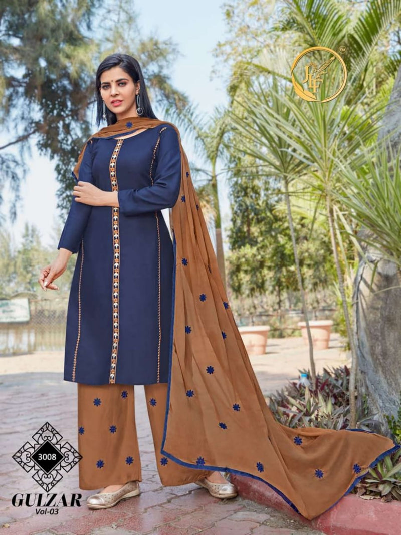Jlf Fashion Gulzar Vol 3 Rayon Fancy Embroidery Work Kurti