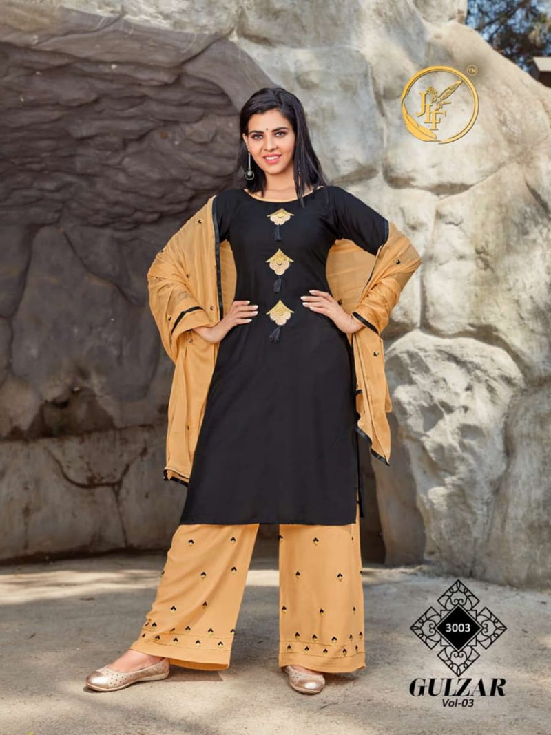 Jlf Fashion Gulzar Vol 3 Rayon Fancy Embroidery Work Kurti