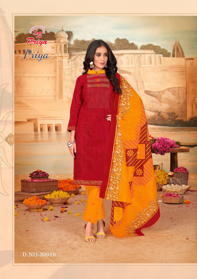 Js Priya Vol 30 Pure Cotton Printed Casual Daily Wear Salwar Suit