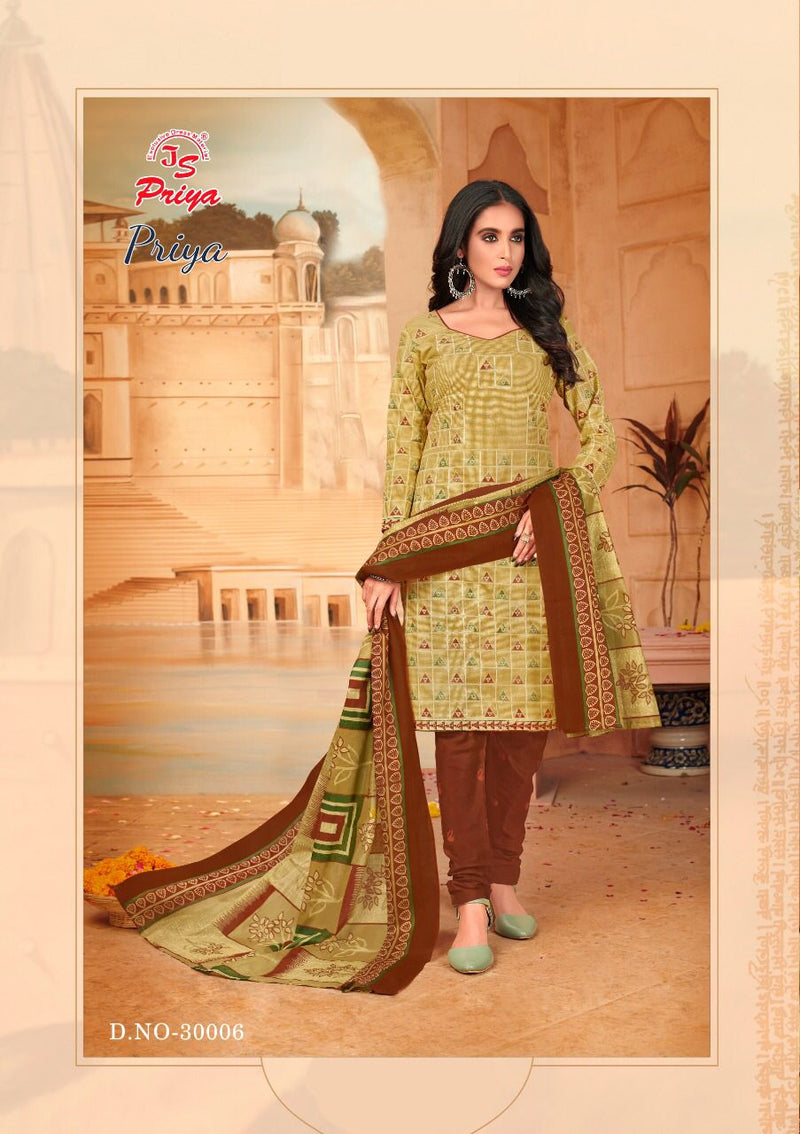 Js Priya Vol 30 Pure Cotton Printed Casual Daily Wear Salwar Suit