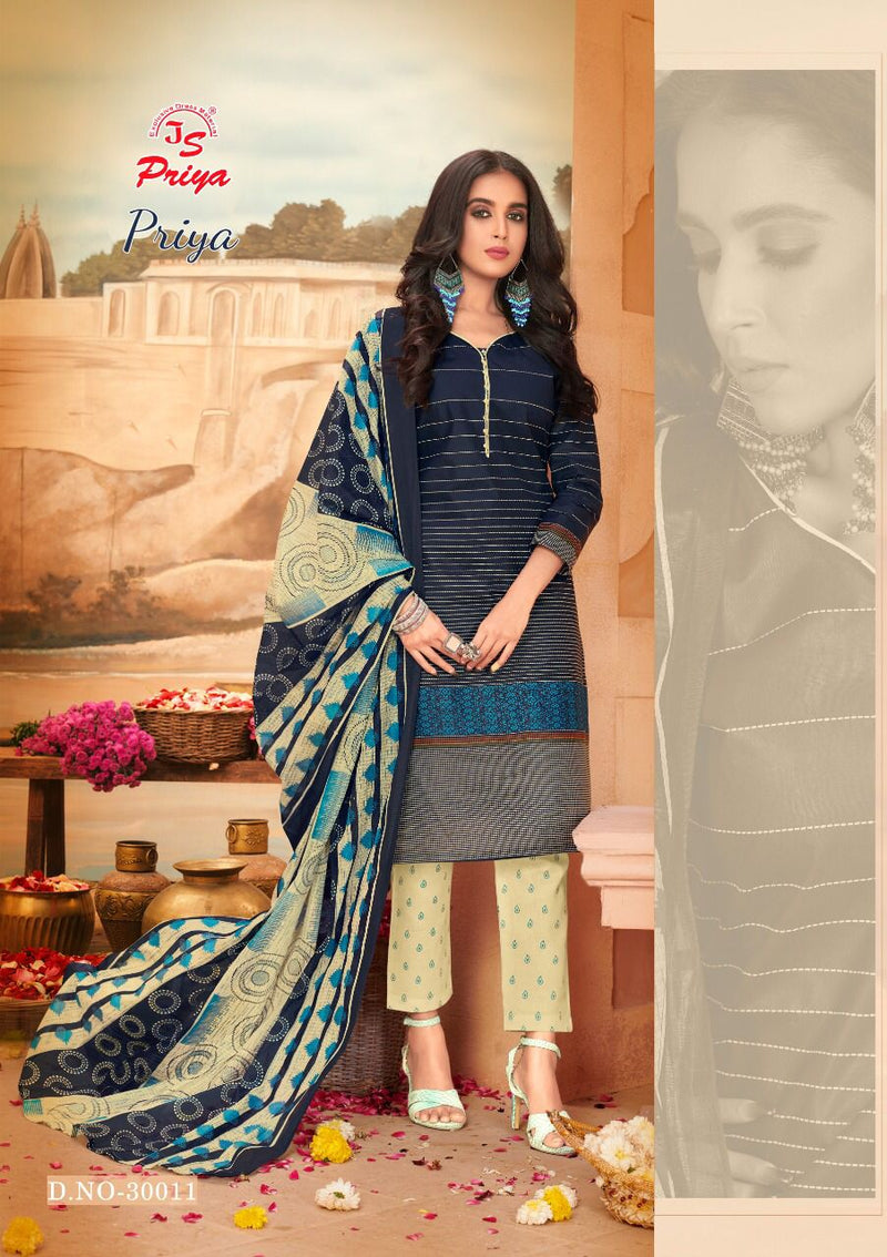 Js Priya Vol 30 Pure Cotton Printed Casual Daily Wear Salwar Suit