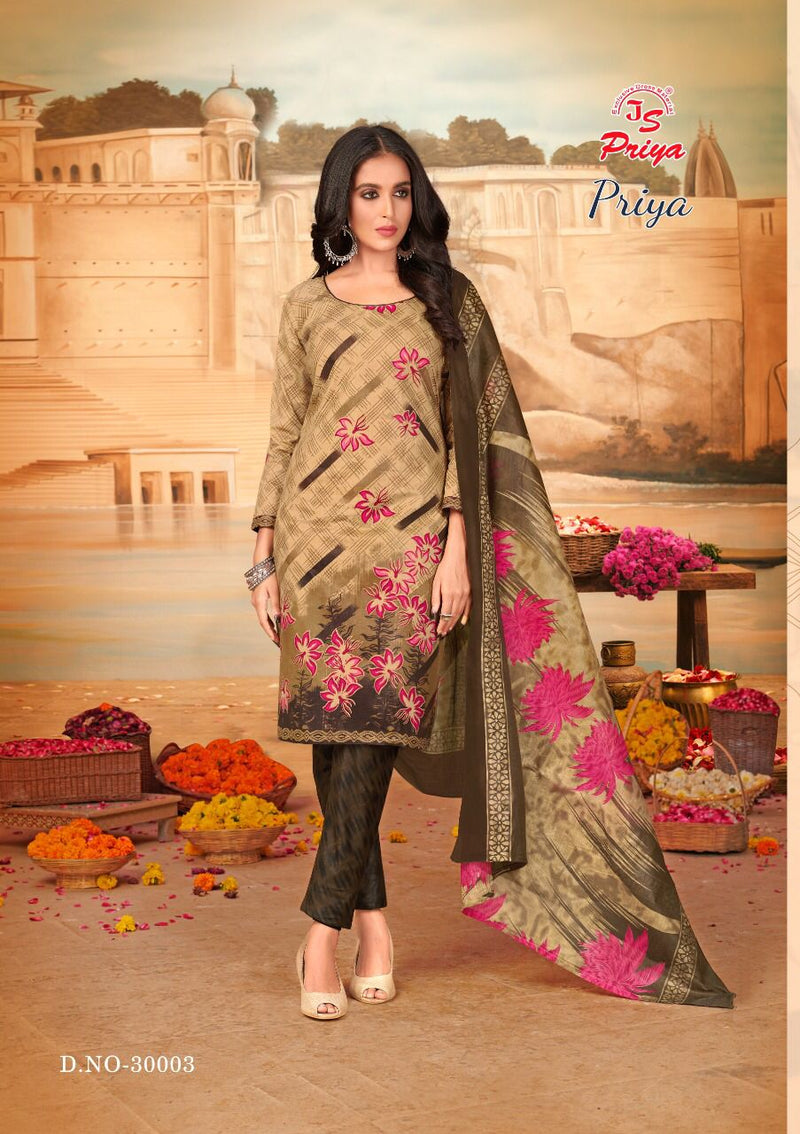 Js Priya Vol 30 Pure Cotton Printed Casual Daily Wear Salwar Suit