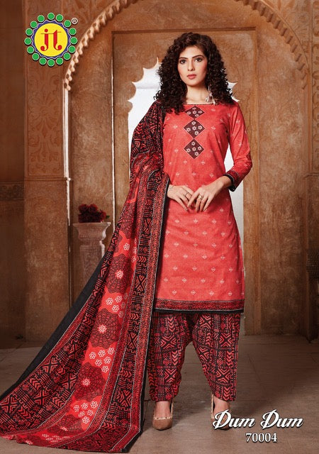 Jt Suits Dum Dum Vol 70 Pure Cotton Casual Wear Salwar Suits