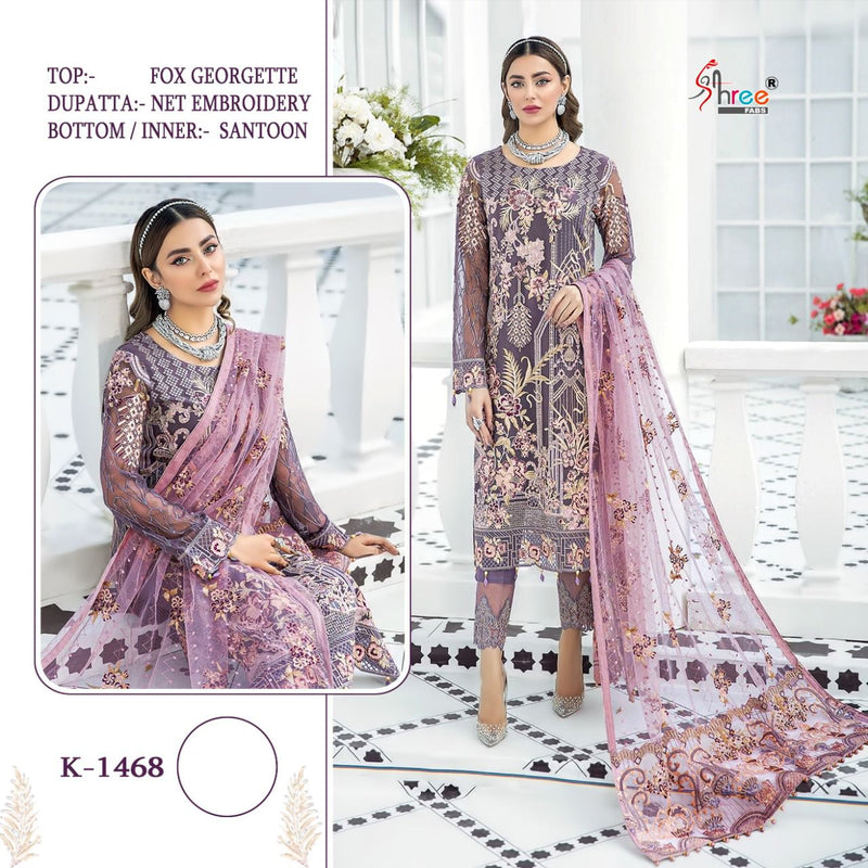 Shree Fab K 1467 And K 1468 Fox Georgette Designer Pakistani Style Party Wear Salwar Suits