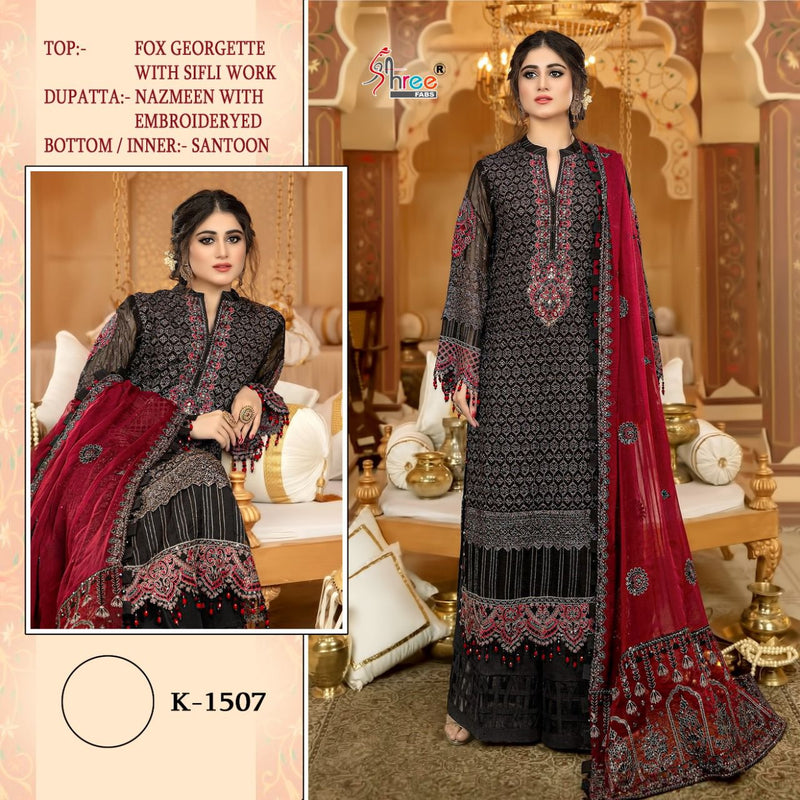 Shree Fabs K 1507 Fox Georgette Designer Pakistani Style Wedding Wear Salwar Suits
