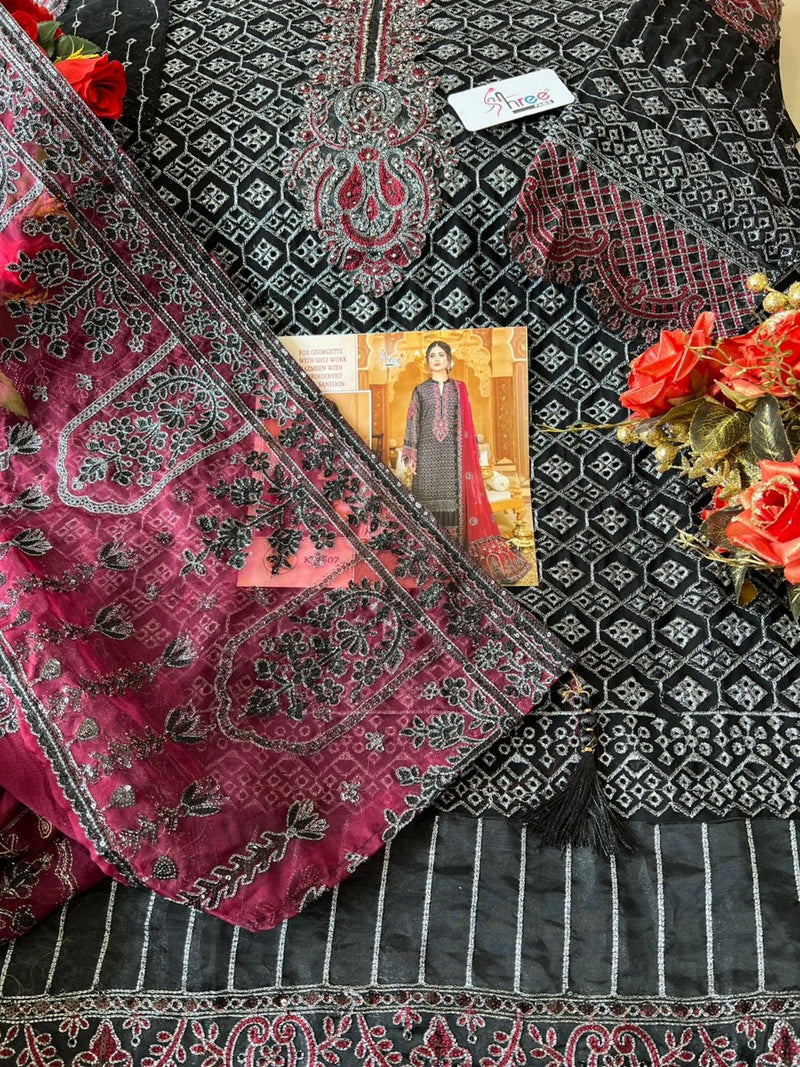 Shree Fabs K 1507 Fox Georgette Designer Pakistani Style Wedding Wear Salwar Suits