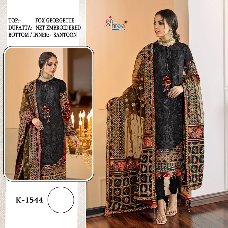 Shree Fabs K 1544 Fox Georgette Pakistani Style Party Wear Salwar Suits