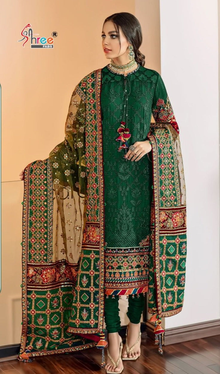 Shree Fabs K 1544 Fox Georgette Pakistani Style Party Wear Salwar Suits