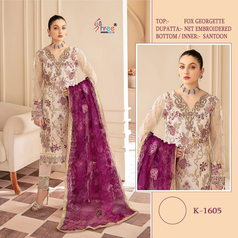 Shree Fabs K 1605 Georgette With Heavy Embroidery Work Stylish Designer Pakistani Salwar Kameez