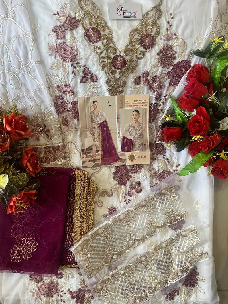 Shree Fabs K 1605 Georgette With Heavy Embroidery Work Stylish Designer Pakistani Salwar Kameez