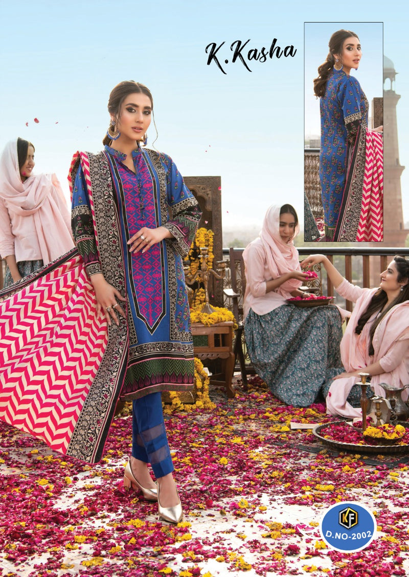 Keval Fashion K Kasha Vol 2 Pure Cotton With Fancy Work Stylish Designer Casual Salwar Kameez