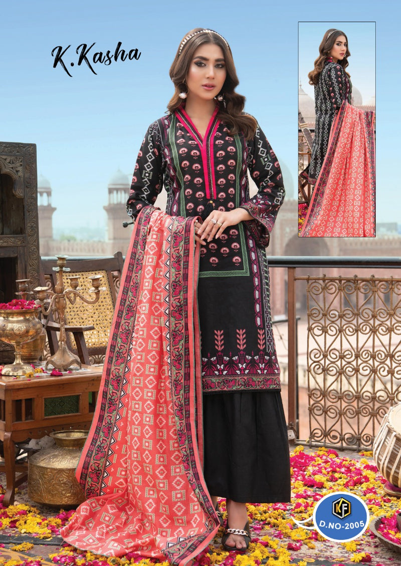 Keval Fashion K Kasha Vol 2 Pure Cotton With Fancy Work Stylish Designer Casual Salwar Kameez