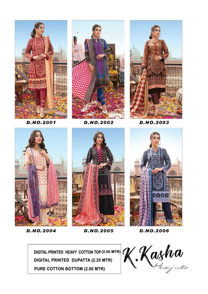 Keval Fashion K Kasha Vol 2 Pure Cotton With Fancy Work Stylish Designer Casual Salwar Kameez