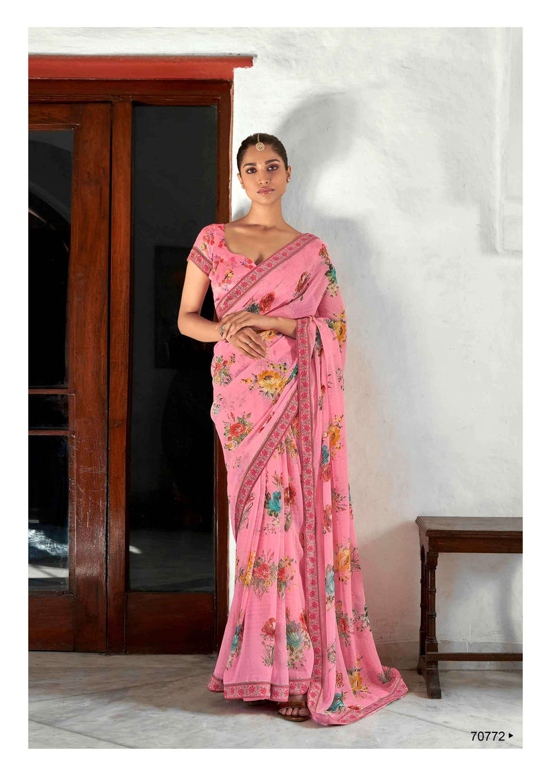 Shangrila Creation Kaalini  Georgette Stylish Sarees