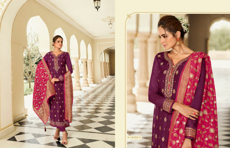 Zisa Kainaat Jacquard Jari Work Embroidery Work Fancy Designer Partywear Salwar Kameez