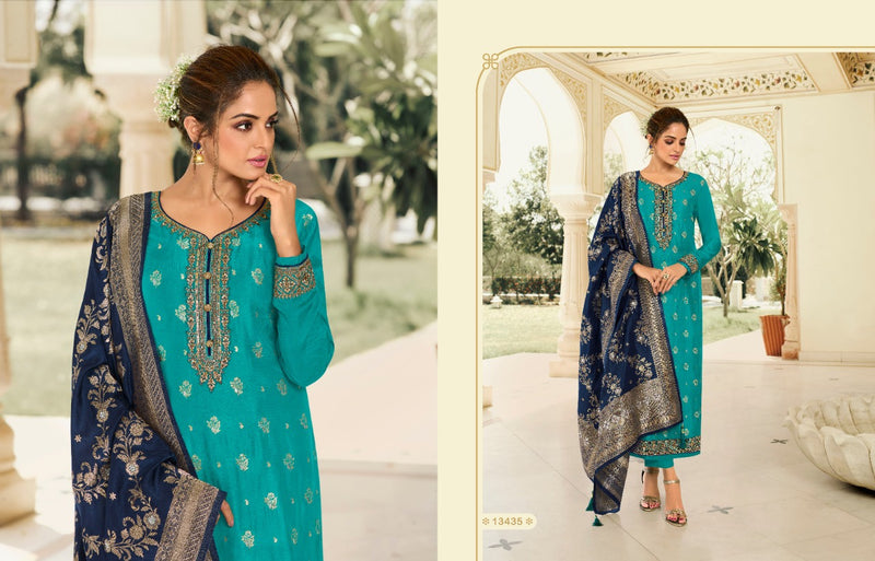 Zisa Kainaat Jacquard Jari Work Embroidery Work Fancy Designer Partywear Salwar Kameez