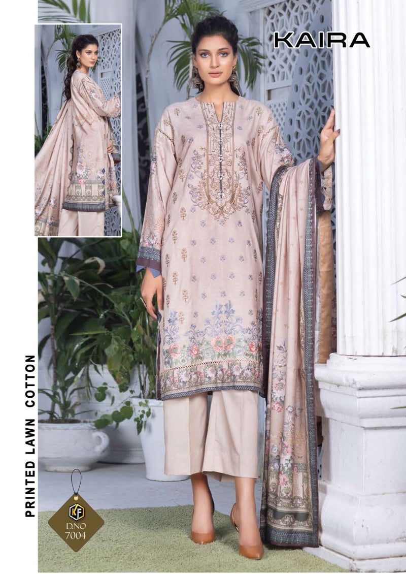 Keval Fab Kaira Vol 7 Lawn Cotton Pakistani Style Party Wear Salwar Suits With Digital Print