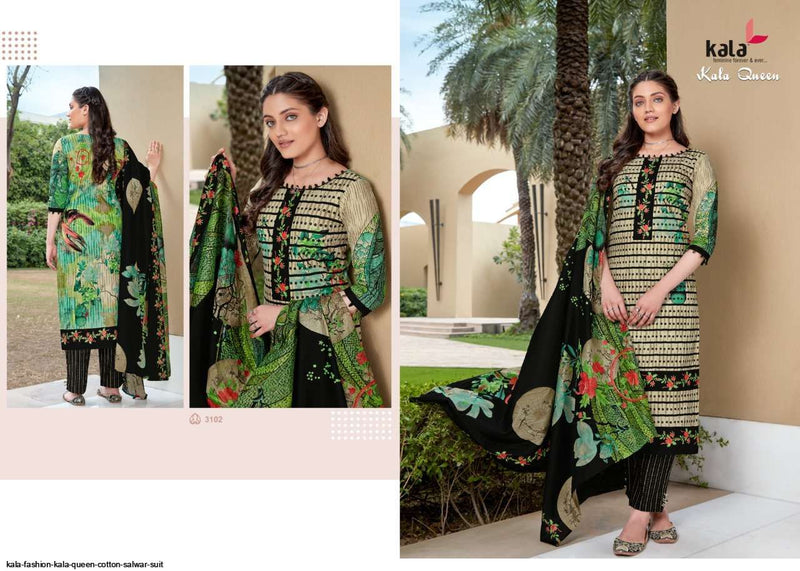 Kala Fashion Kala Queen Fancy Stylish Cotton Printed Party Wear Salwar Suits