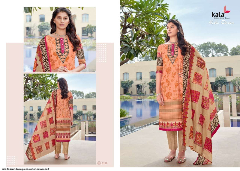 Kala Fashion Kala Queen Fancy Stylish Cotton Printed Party Wear Salwar Suits