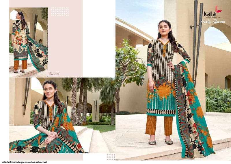 Kala Fashion Kala Queen Fancy Stylish Cotton Printed Party Wear Salwar Suits