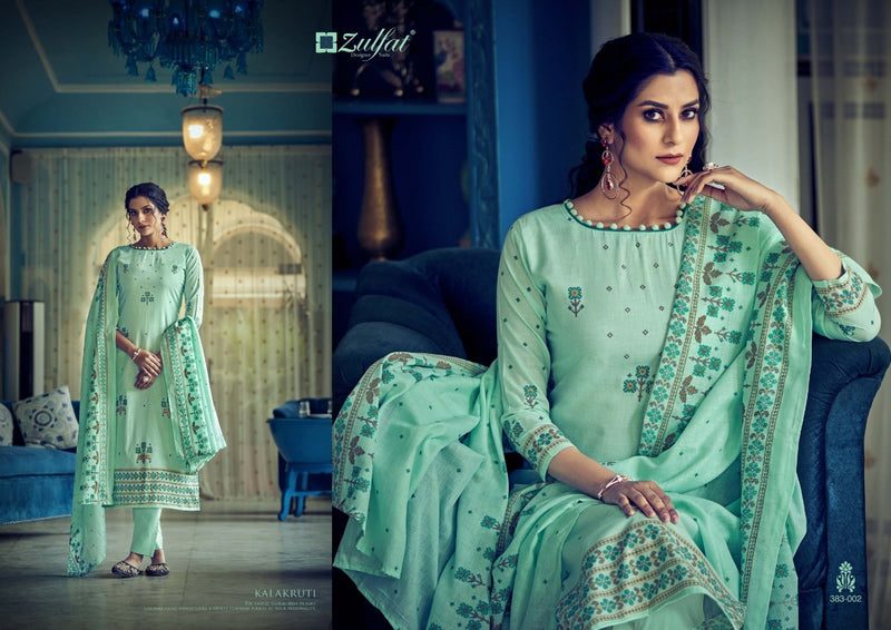 Zulfat Kalakrut Cotton Designer  Wear Stylish Salwar Kameez