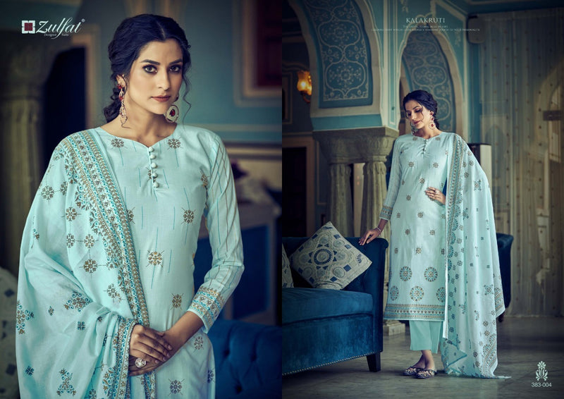 Zulfat Kalakrut Cotton Designer  Wear Stylish Salwar Kameez