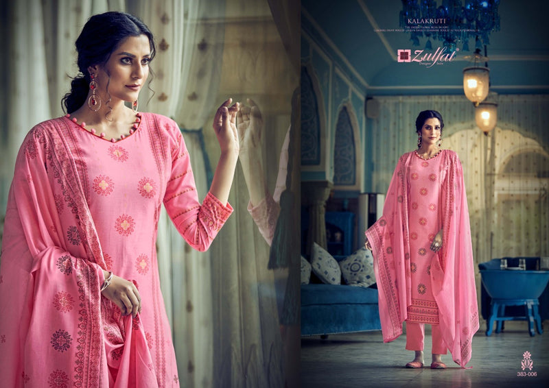 Zulfat Kalakrut Cotton Designer  Wear Stylish Salwar Kameez