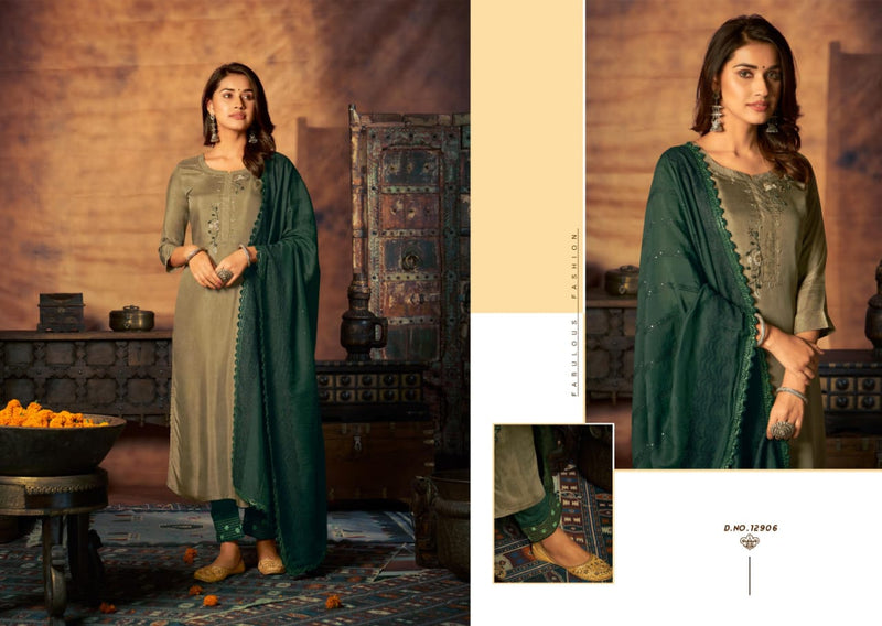 Kalaroop Kajree Fashion Maher Pure Muslin Party Wear Kurtis With Set Of Bottom & Dupatta