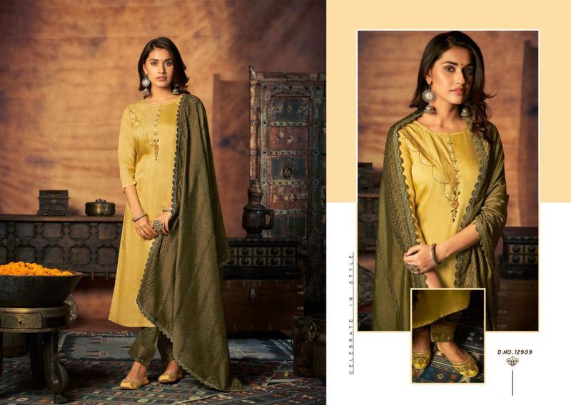 Kalaroop Kajree Fashion Maher Pure Muslin Party Wear Kurtis With Set Of Bottom & Dupatta