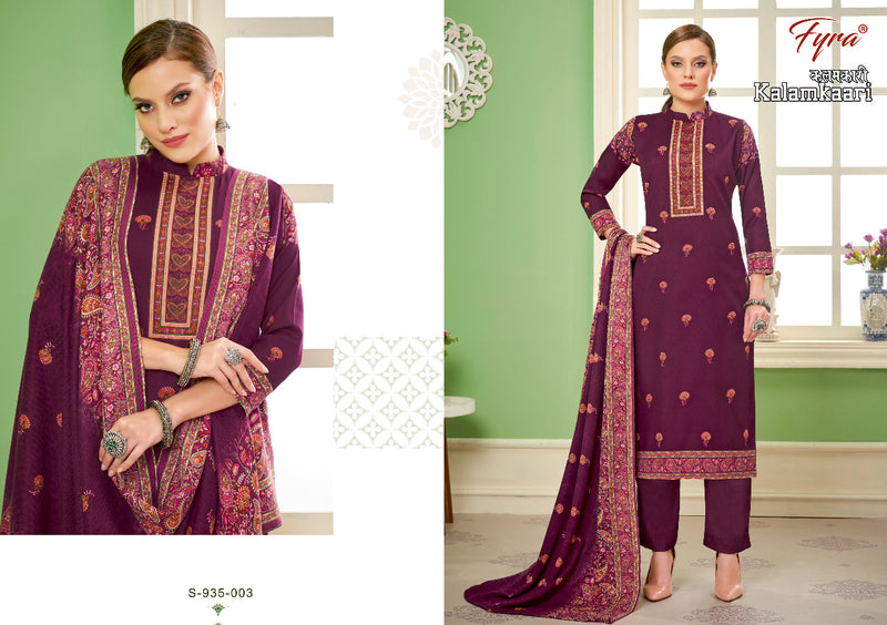 Fyra Kalamkaari Pashmina With Printed Work Stylish Designer Beautiful Fancy Festive Wear Salwar Kameez