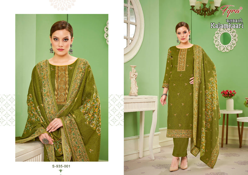 Fyra Kalamkaari Pashmina With Printed Work Stylish Designer Beautiful Fancy Festive Wear Salwar Kameez