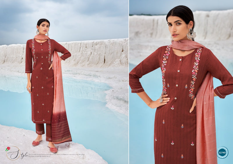 Kalaroop Cartier Parampara Silk With Embroidery Work  Kurti