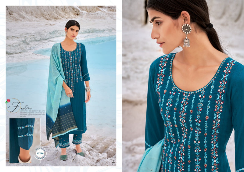 Kalaroop Cartier Parampara Silk With Embroidery Work  Kurti