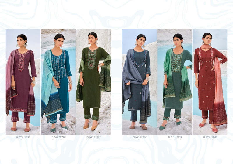 Kalaroop Cartier Parampara Silk With Embroidery Work  Kurti