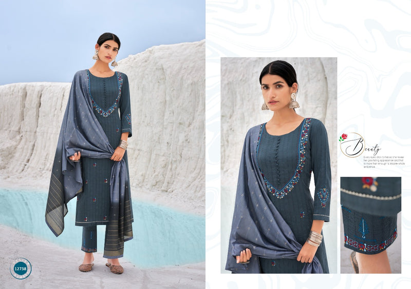 Kalaroop Cartier Parampara Silk With Embroidery Work  Kurti