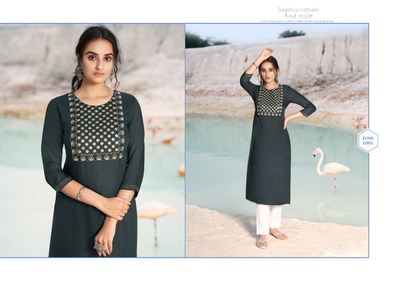 Kalaroop Kajree Fashion Shahi Fancy Rayon Party Wear Kurtis